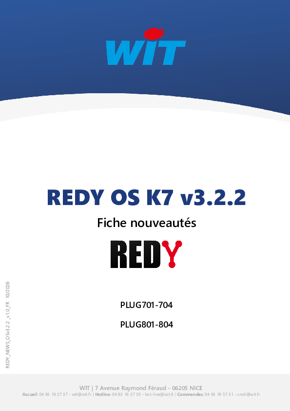 Fiche nouveauté OS REDY-V3.2.2