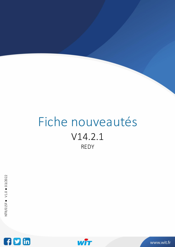 Fiche nouveautés – REDY