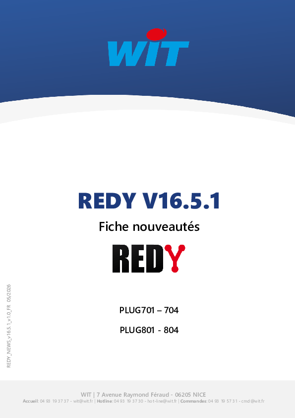 Fiche nouveautés REDY-V16.5.1