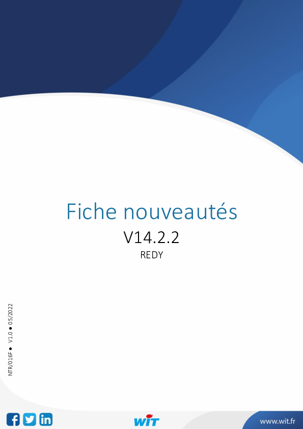 Fiche nouveautés – REDY