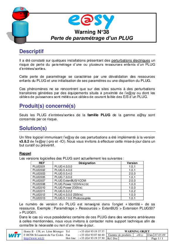 EASY_WRN038_PertedeParametragePLUG_v1.0_FR.pdf