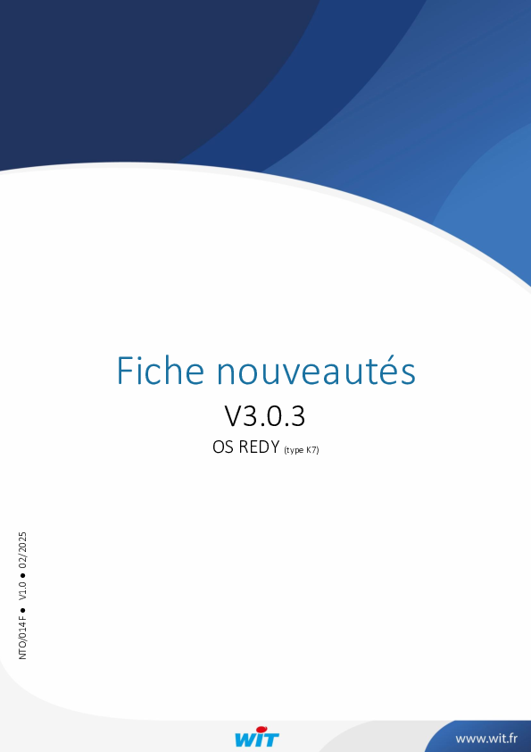 Fiche nouveautés – OS REDY (K7) — 3.0.3
