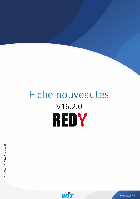 Fiche nouveautés – REDY — 16.2.0