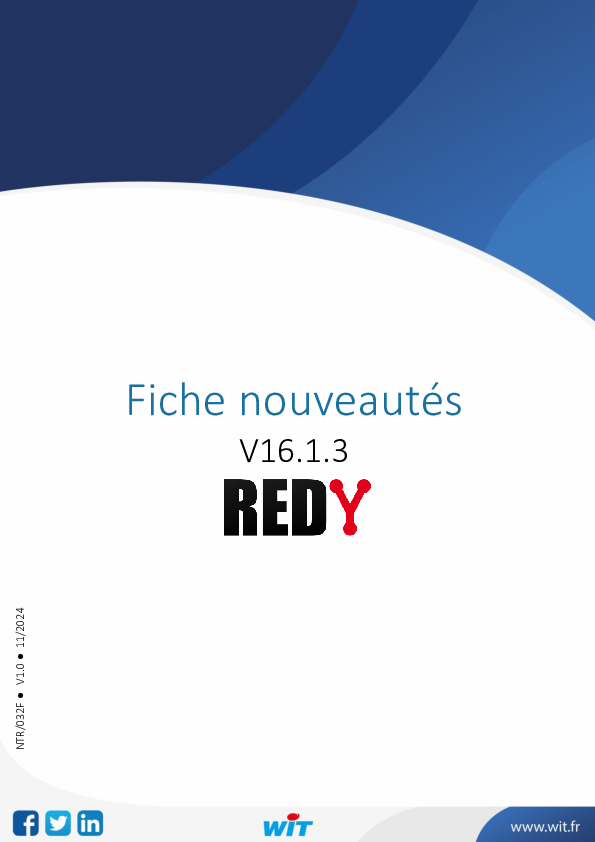 Fiche nouveautés – REDY