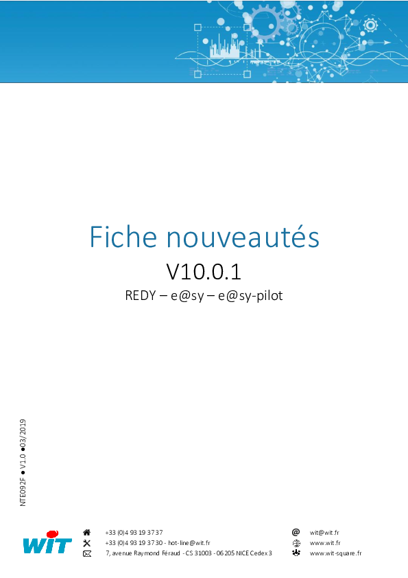 Fiches nouveautés V10.0.1